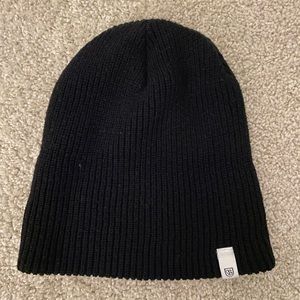Black ribbed Brixton Beanie. One Size.